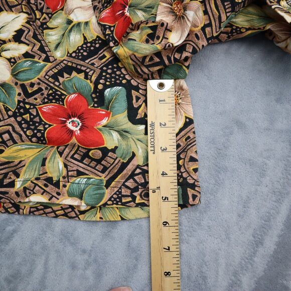 Capacity Shorts Womens M Multicolor Floral Elastic Waist High Rise Culotte - Picture 5 of 14